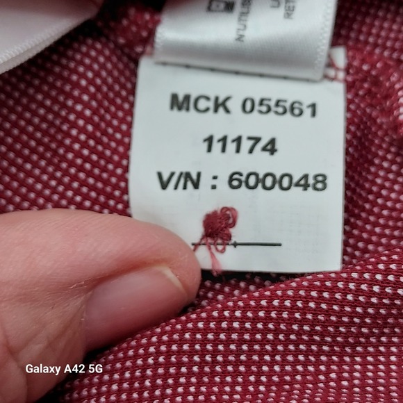 Cutter Buck Red Heathered Golf Polo Shirt CB DryTec XL TG - Picture 4 of 6